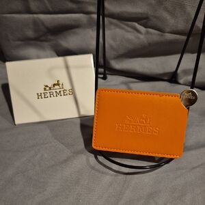 Hermes Orange Key & Card Holder